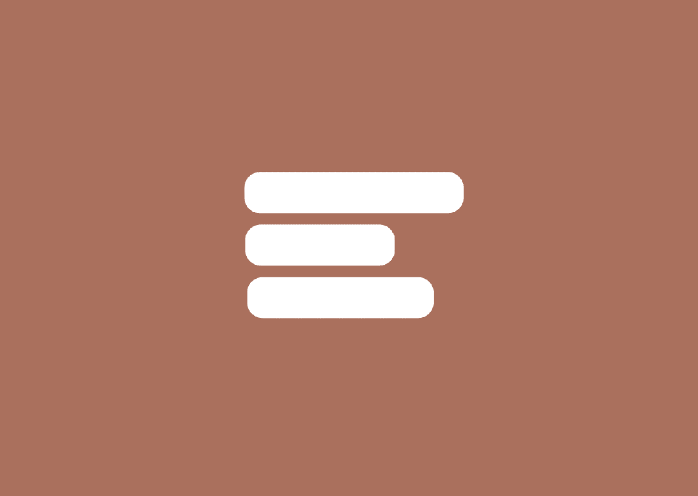 logo with three white rounded stripes