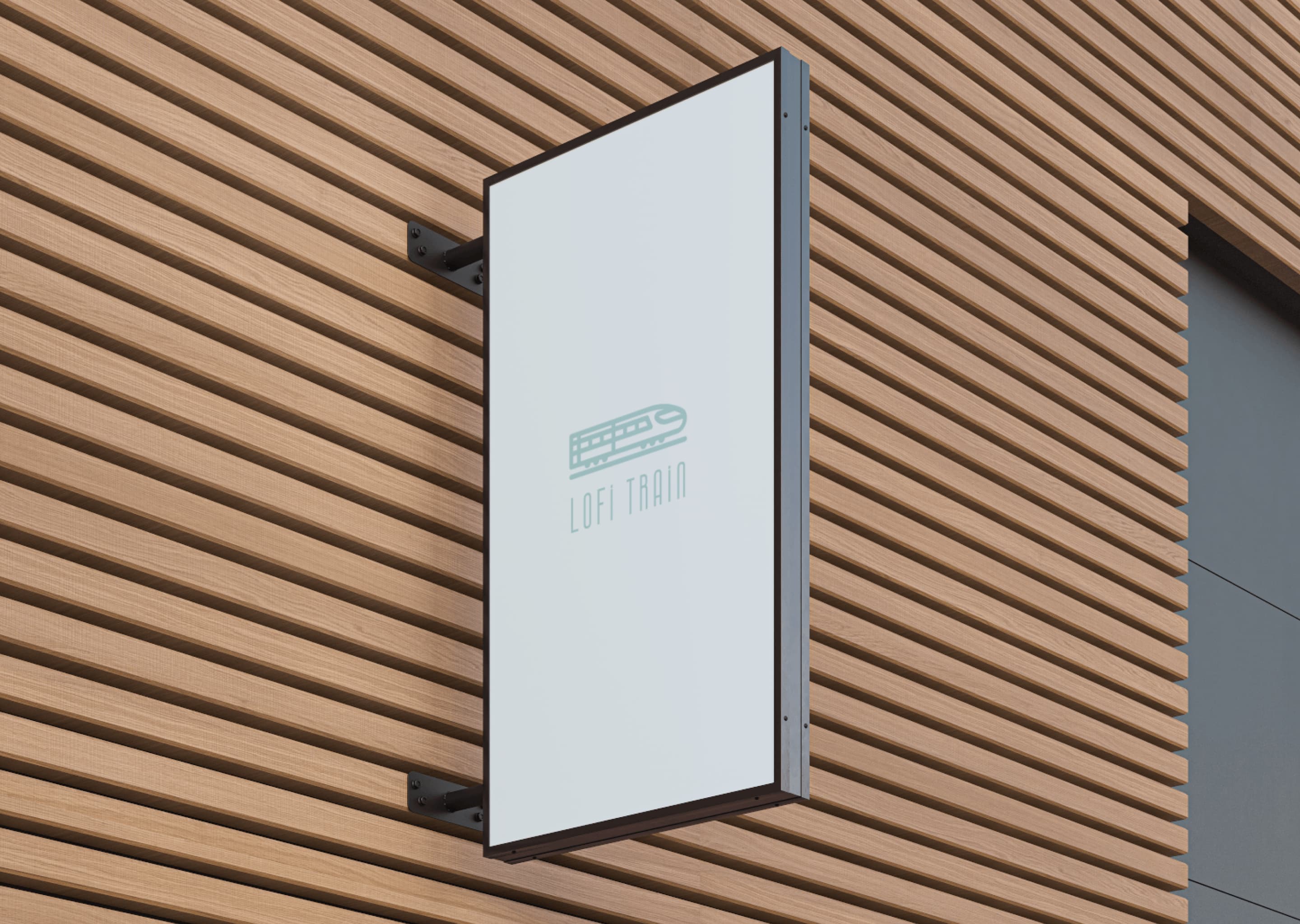 poster board of lofi train logo