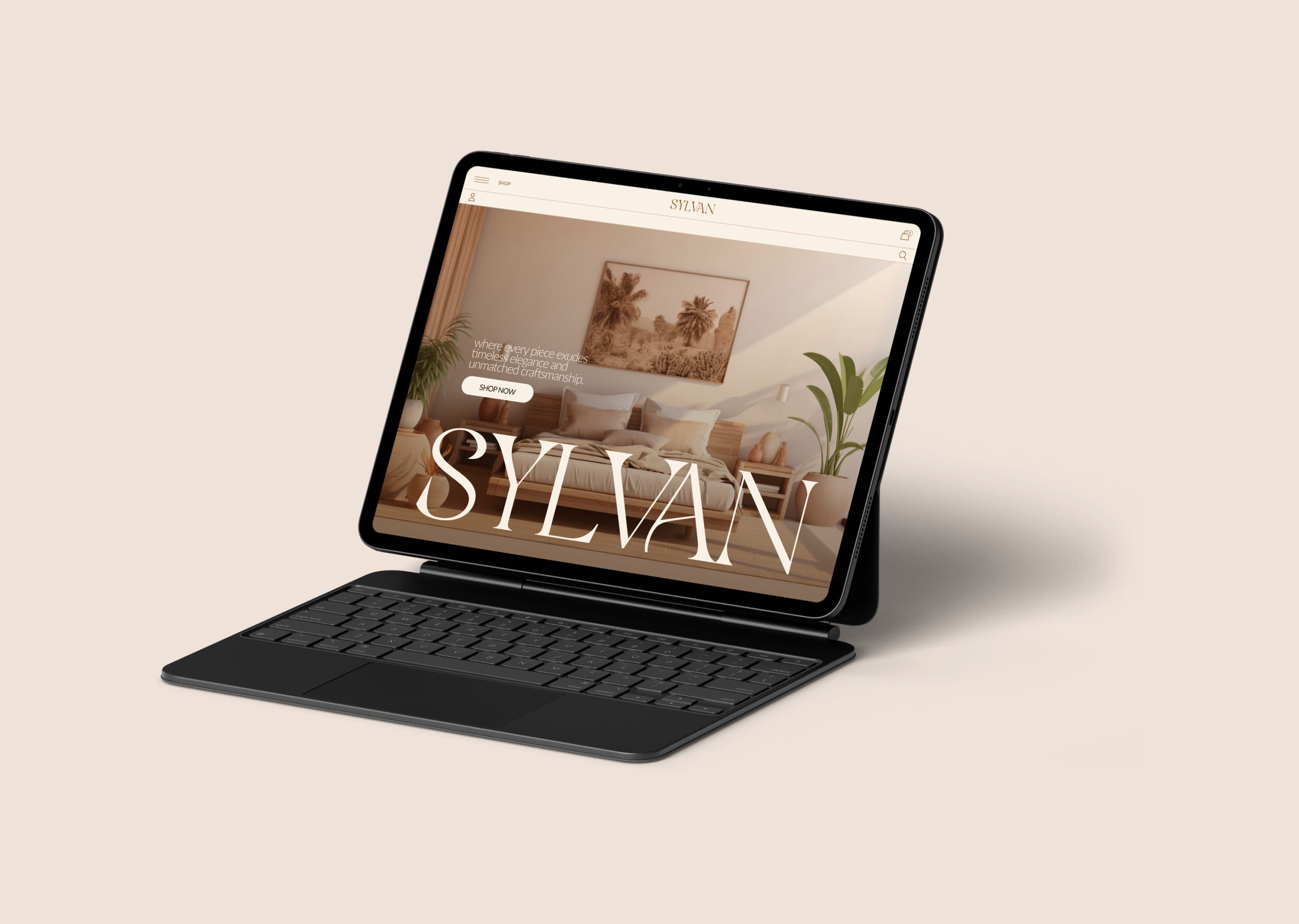 laptop view of sylvan hero section on home