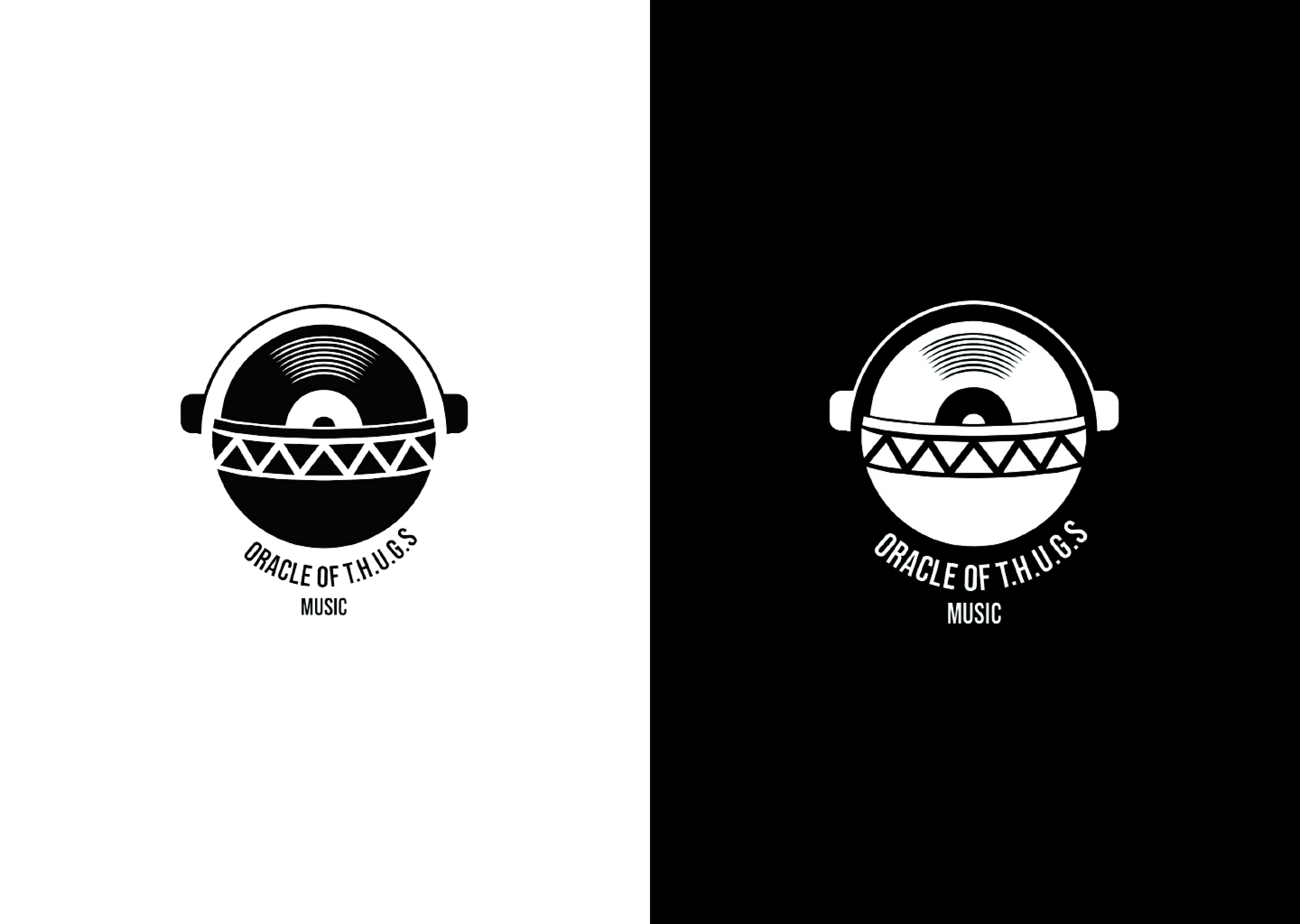 oracle logos in black and white