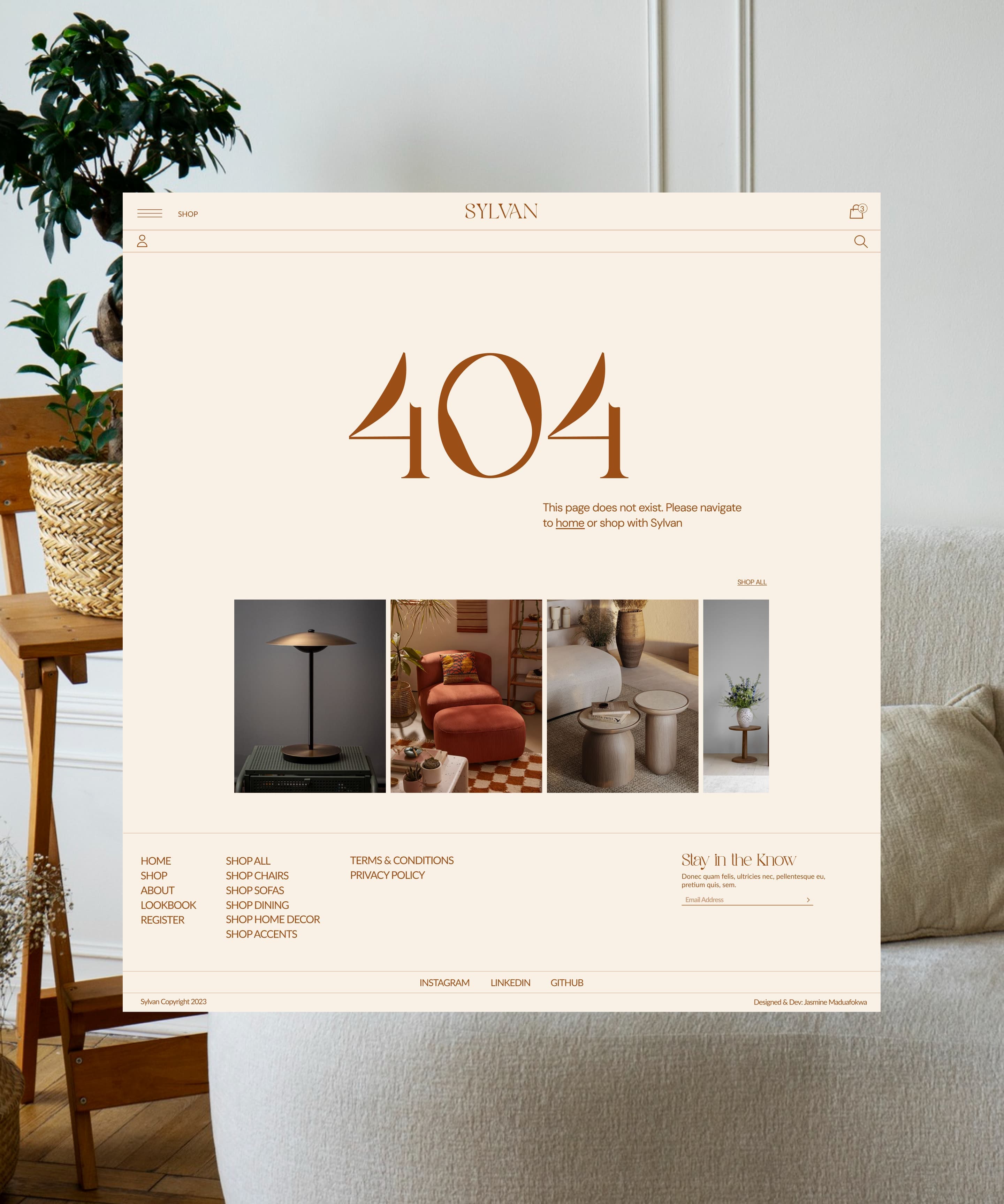 view of error page