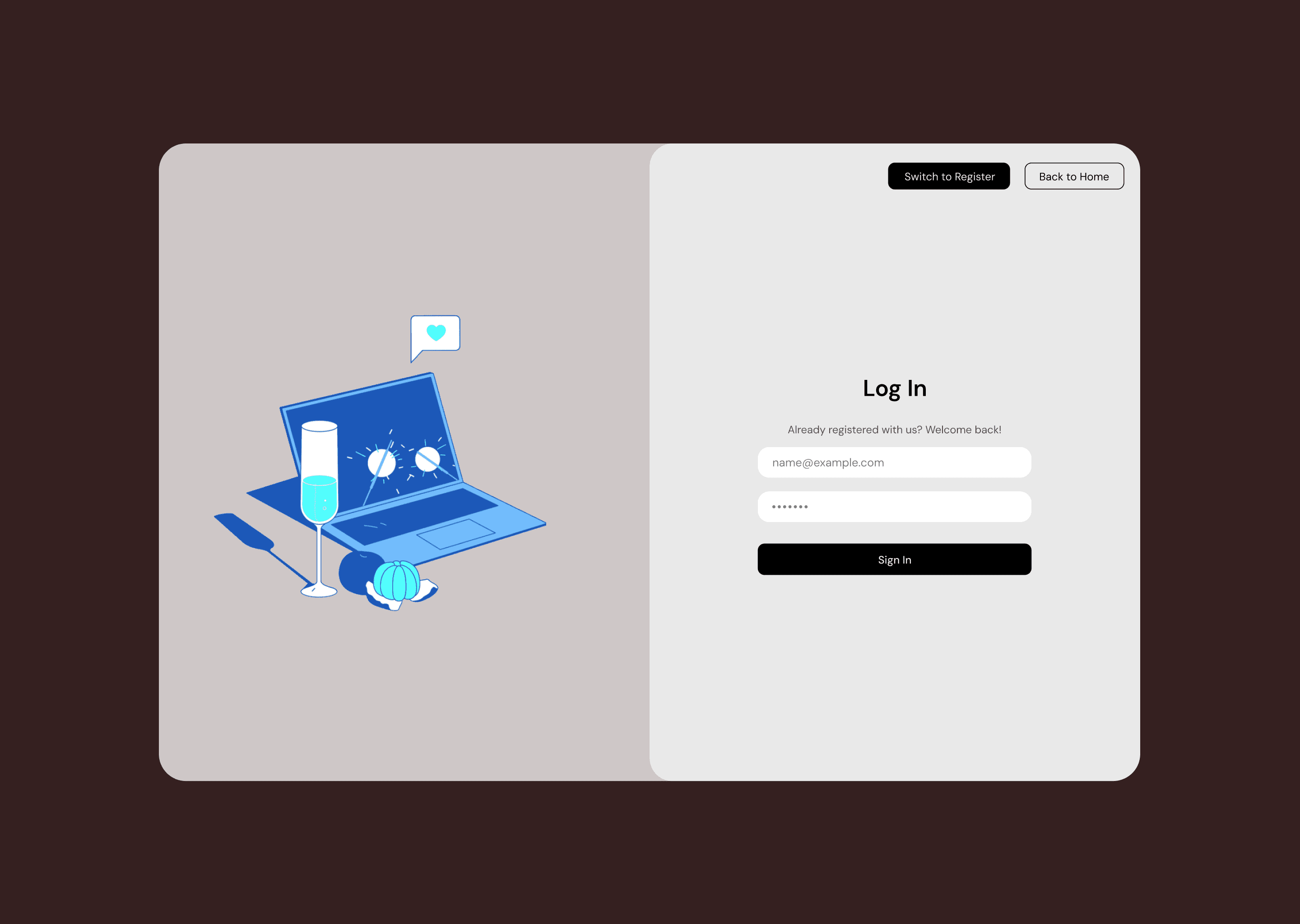 elysian sign up page