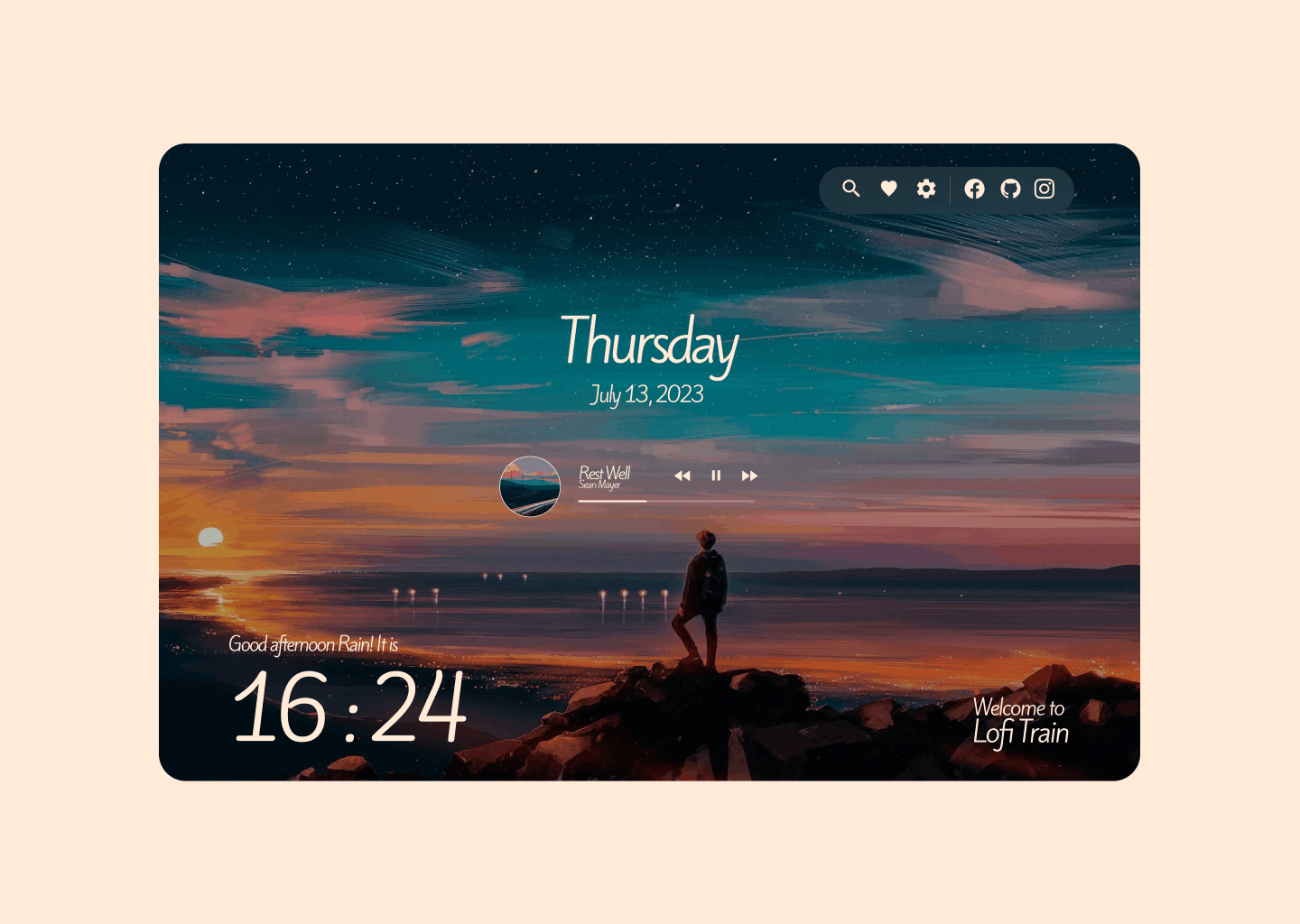 gif of favorites container when selected